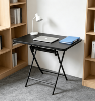 Table d'extérieur moderne pliable et étanche, plateau carré en fer, diamètre 60cm 80cm, fer trempé noir sérigraphié, pour cour