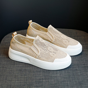 Chaussures plates en maille d'été pour femmes, taille plus, espadrilles plates et confortables, mocassins - Product Image 2