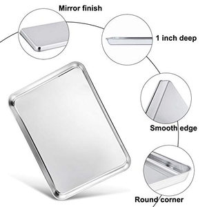 Bandeja de horno perforada de aluminio de grado alimenticio, bandeja de malla de acero inoxidable para servir, bandeja de horno personalizada, utensilios para hornear hamburguesas - Product Image 3