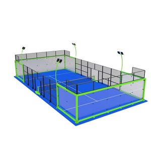 Pista <span class=keywords><strong>de</strong></span> Pádel Profesional Personalizada con Logotipo PADEL WORKER, 20m*10m, Vidrio Templado <span class=keywords><strong>de</strong></span> 12mm, Césped Artificial <span class=keywords><strong>de</strong></span> 12mm, Garantía <span class=keywords><strong>de</strong></span> 3 Años - Product Image 1