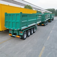 40 tonnes 60 tonnes 70 tonnes équipement de transport de pierre utilitaire inclinable camion semi-remorque à benne basculante 40ft 60ft 3/4/5 remorques de camion