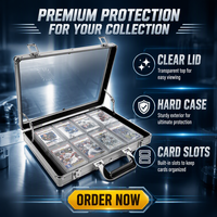 Boîte de présentation personnalisable en aluminium pour cartes, étui de transport pour cartes de sport, étui pour cartes gradées