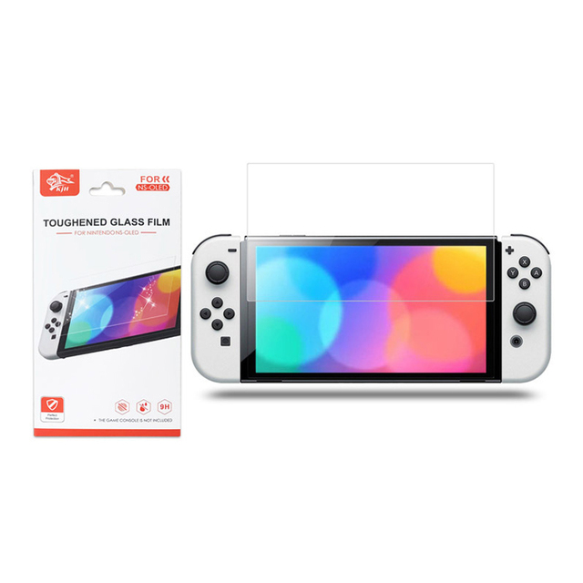 Anti-fingerprint Shockproof Screen Protector for Nintendo Switch OLED Tempered Glass Hardness Glass KJH-NS-062