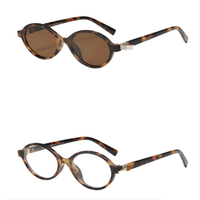 Nouvelles lunettes de soleil ovales pour femmes 2025 – Monture intégrale gris clair personnalisée, tendance et élégante, verres PC UV400 légers
