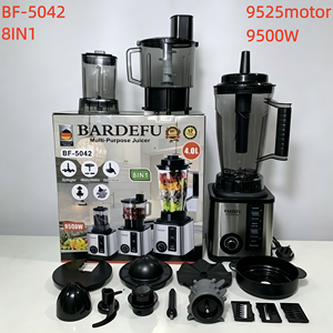 Licuadora de Gran Capacidad de 4 Litros con Alta Potencia de 9500W, Procesador de Alimentos 8 en 1 de Acero Inoxidable, Exprimidor y Preparador de Smoothies - Product Image 3