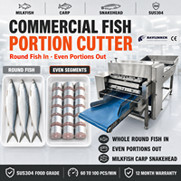 Atelier de Transformation Portionneuse Professionnelle de Poisson Acier Inox Alimentaire Tronçons Uniformes pour Chanos Morceaux