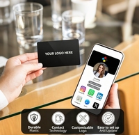 Biglietto da Visita NFC Personalizzato con il Tuo Design, NTAG213 13.56MHz, Materiale PVC, Regalo per Fiere, Carta Intelligente Contactless per Condivisione Social