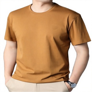 <b>Men's</b> 100% Cotton Eco-Friendly Breathable Quick Dry Anti-Wrinkle Washed Finish Regular Fit Casual Solid Color <b>Short</b> T-Shirt - Product Image 2