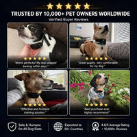 Wiederaufladbares Wasserdichtes IP67 Umweltfreundliches Kunststoff Multifunktionales Anti-Bell-Trainingshalsband für Kleine/Mittlere Hunde 7 Einstellbare Stufen