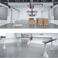 Robot mobile robuste emballage palettisation travail grande surface haute précision 800N 12500N Gudel 3 axes portique axe linéaire Chine