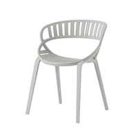 Chaise de salle à manger ronde en plastique PP-S119, design célèbre, pour restaurant, vente en gros
