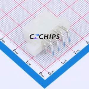 DLL-5569F-8AW Wire-to-Board Pin Header Bent Lead Through Hole,P=4.2mm Connector 2x4P 4.2mm Right Angle Insert 8P - Product Image 2