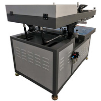 Serigrafía de brazo oblicuo, impresora de pantalla plana automática de papel, máquina de serigrafía plana