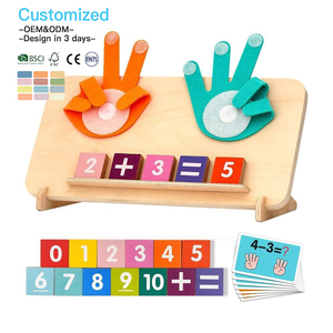 Jeu éducatif Montessori pour l'apprentissage précoce des mathématiques par les enfants, jeu <span class=keywords><strong>de</strong></span> comptage des doigts, jouet éducatif écologique EDULAND OEM ODM - Product Image 1