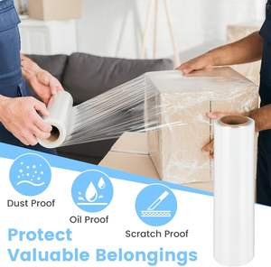 Rollo de Plástico Estirable de Alta Resistencia, Grado Reforzado, Alto Brillo, Paquete de 8 Rollos para Mudanzas, Suministros de Embalaje, Muebles y Palés - Product Image 6