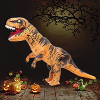 Costume de dinosaure gonflable imperméable pour adulte unisexe, avec logo personnalisé, T-rex, déguisement fantaisie pour Halloween et Noël