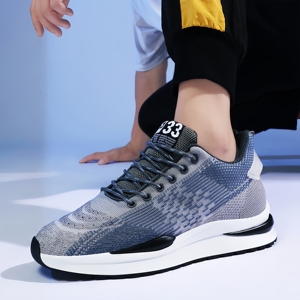 Nouvelles chaussures de sport pour hommes avec <span class=keywords><strong>talon</strong></span> <span class=keywords><strong>invisible</strong></span> rehaussant la taille, respirantes et décontractées, style masculin - Product Image 4