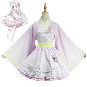 Food Fantasy Rice Girl Cosplay Costume White Rice Polyester Fiber Anime Role Playing Game Costume - Product Image 3