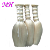 Meilleures ventes : Cheveux de Yak chinois 100% naturels (blanc/noir), en vrac 1kg, non-Remy, double trame machine, pour perruque, lisses type ventre de Yak