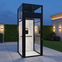 Ascenseur panoramique moderne en verre et acier inoxydable pour 4 personnes, 400 kg, silencieux, à courant alternatif, pour usage résidentiel