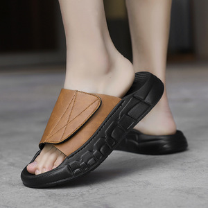 Sandalias de Verano 2025 para Hombre, de Cuero, Punta Abierta, Transpirables, Antideslizantes, con Suela Gruesa de <span class=keywords><strong>EVA</strong></span>, Casuales, para Deportes al Aire Libre - Product Image 3