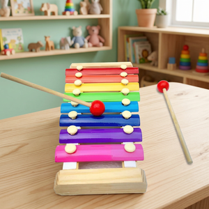 Xylophone en bois de qualité supérieure, instrument musical, jouet, logo personnalisé, léger, prix bas, aides éducatives TINNY, 2-4 ans - Product Image 2