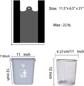 HuamaohengchunT-shirt Bags 21x11.5inch with Handles for <b>Small</b> Business Grocery <b>Shopping</b> Restaurants Convenience Stores Unscented - Product Image 2
