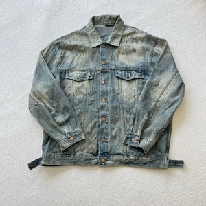 Chaqueta de mezclilla a prueba de viento estilo hip-hop de lujo, informal, vintage, marca Belen Ciaga, para hombre - Product Image 1