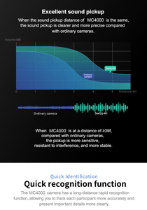 Système de Conférence Audio à Suivi Automatique par IA pour Diffusion en Direct, Webcams 4K avec Microphone à Télécommande pour Zoom/Teams/<span class=keywords><strong>Google</strong></span> Meet - Product Image 5