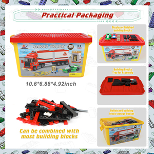 Giáo Dục Học Tập Gạch Đồ Chơi Món Quà Tuyệt vời Ý Tưởng Thành Phố Giao Hàng Giao Hàng Xe Tải Có Một Hàng Hóa Vận Chuyển Hàng Hóa Xây Dựng Xe Tải Khối Thiết Lập - Product Image 3