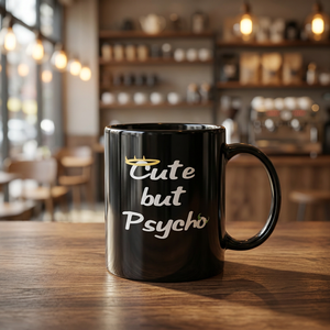 แก้วกาแฟเซรามิกสีดำ แก้วชาเซรามิกพิมพ์ลาย แก้วเซรามิกมีลายพิมพ์ ชาดำ กาแฟ - Product Image 1