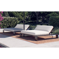 Chaise longue contemporaine en aluminium pour la détente, mobilier de jardin, transat de piscine extérieur