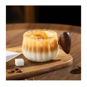 Tasses à café en verre borosilicate 350ml/500ml, luxe, haute résistance à la température, pour les cafés - Product Image 1