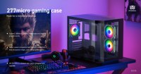 Carcasa de computadora de Torre media USB3.0 Venta caliente PC de juegos de vidrio templado con refrigeración por agua superior 360 para oficina o juegos