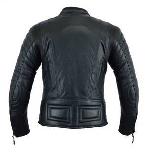Premium Black Leather Motorcycle <b>Jacket</b> Protective <b>Biker</b> Riding <b>Jacket</b> Wholesale Custom <b>Mens</b> Outerwear - Product Image 2