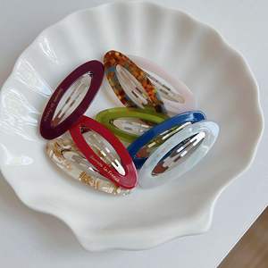 Mini Clip a presión ovalado colorido leopardo francés horquilla pasador francés horquilla para mujer - Product Image 3