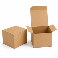 Boîte d'emballage personnalisée en papier kraft à double rabat, boîte pliante en carton ondulé pour l'expédition de cadeaux, emballage pour cosmétiques, bougies, produits de vente au détail