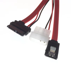 Sata Male to Female Slimline 13 (7+6) Pin Hdd Data <b>Cable</b> Ide <b>Power</b> <b>Cable</b> Sata 13pin <b>Cable</b> - Product Image 2