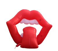 Décoration Lèvre rouge avec longue langue Gonflable Imperméable Durable Taille personnalisée