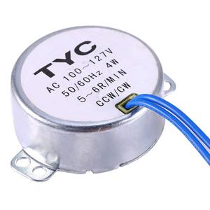 มอเตอร์ซิงโครนัส Tyc AC 100-127V 50/60Hz 4W 5-6 รอบต่อนาที หมุนทวนเข็มนาฬิกา/ตามเข็มนาฬิกา แบบยึดหน้าแปลน - Product Image 1