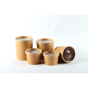 Bol à soupe chaude en papier kraft 16oz 26oz 32oz, gobelet alimentaire pour nouilles à emporter, contenants en papier écologiques pour la restauration rapide avec couvercle - Product Image 6