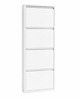 ASSOC — Meuble à chaussures en acier, 3 à 4 niveaux, fin; rangement compact pour l’entrée; organisateur de chaussures; OEM/ODM acceptés