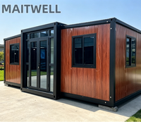 Casa Container Pieghevole Prefabbricata Espandibile, Alloggio Portatile Modulare per Cantieri Edili