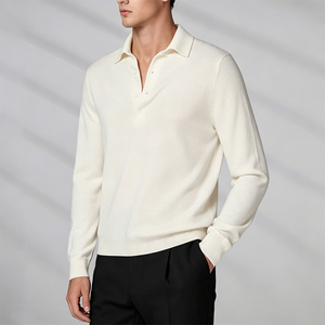 Custom Design OEM&ODM Men Long Sleeve Knitwear <b>Polo</b> <b>Neck</b> Anti-Wrinkle Winter Clean Fit High Quality <b>Sweater</b> - Product Image 2