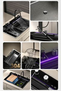Rubinetto da Cucina a Cascata Intelligente in Acciaio Inox 304 - Controllo Digitale Touch, per Hotel di Lusso e Progetti Residenziali - Product Image 5