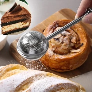 Filtro de Té Telescópico Esférico de Acero Inoxidable 304, Juego de Té para Cocina, Cuchara Filtradora para Esparcir Azúcar en Polvo, Utensilios de Cocina - Product Image 2