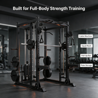 Appareil de musculation multifonctionnel tout-en-un : Smith Cage, Cable Trainer, Rack à Squat en acier au carbone, Machine Smith, Équipement de gym commercial