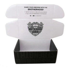 Boîte postale d'emballage cosmétique rose ondulé recyclable avec logo personnalisé d'usine OEM boîte d'expédition en papier personnalisée avec éponge en relief - Product Image 4