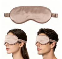 Masque de sommeil 100% soie de mûrier 16mm 19mm 22mm, masque oculaire occultant en soie avec sangle élastique