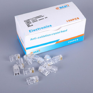 เอ็มพี เน็ตคอนเน็ค RJ45 คริสตัลเฮด 8P8C ป้องกันการเกิดออกซิเดชัน 100 ชิ้น สำหรับสายอีเธอร์เน็ต - Product Image 4